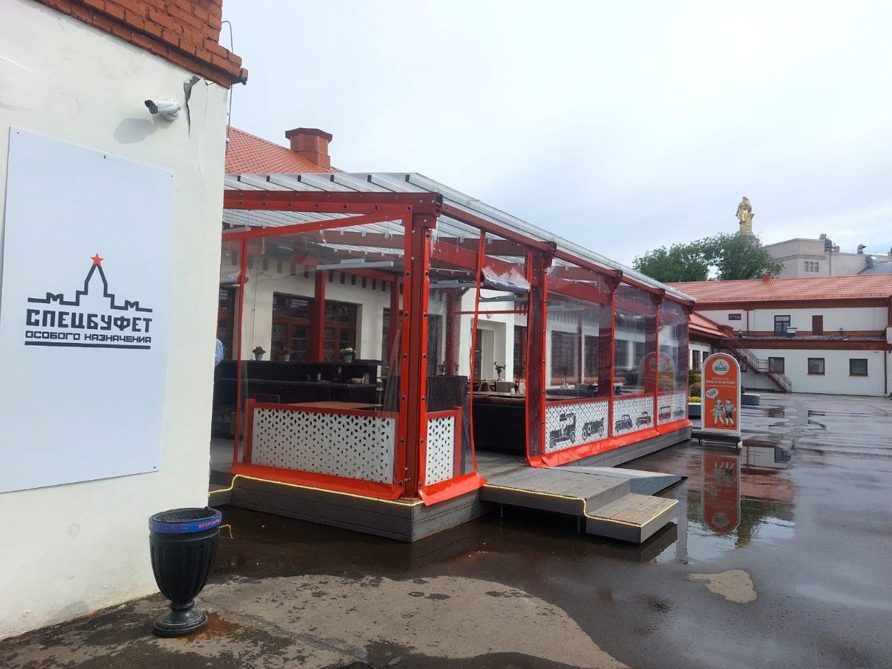 ПВХ шторы для летней террасы кафе в Валуйках
